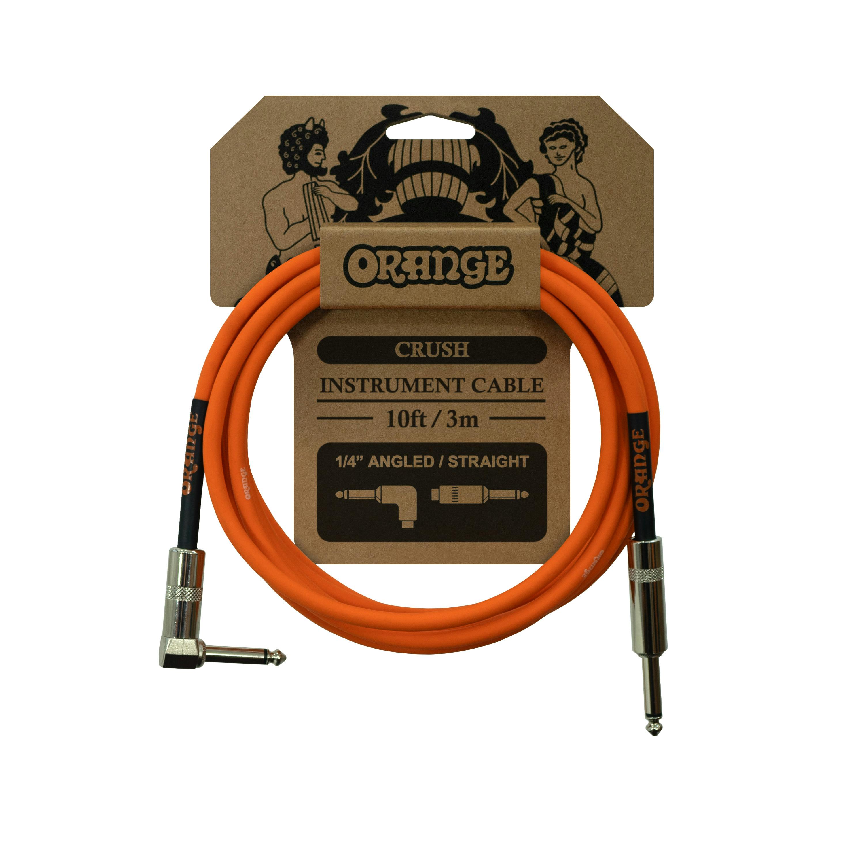 Orange Crush 10ft Angled to Straight Instrument Cable